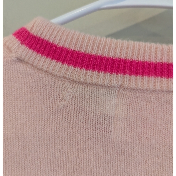 Brodie Cherry Blossom Mini Heart 100% Cashmere Sweater Size Small - Picture 4 of 8